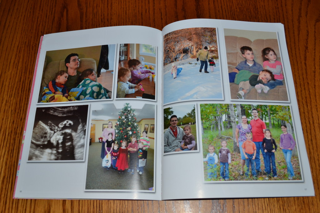 One of the "family memory" pages that are in our book. 